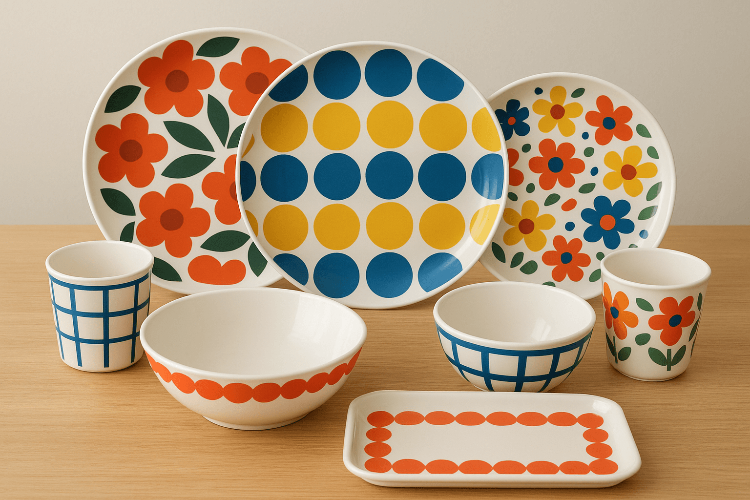 عکس از انواع ظروف ملامین